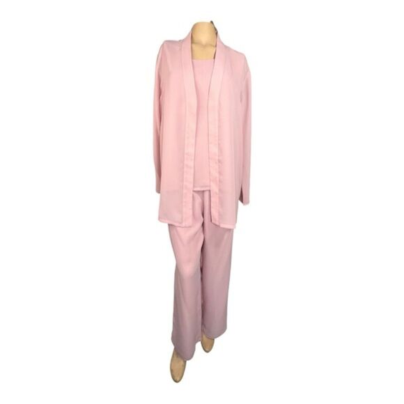 Draper’s & Damons Petites 3-Piece Pink Pant Set | PXL - Picture 1 of 9